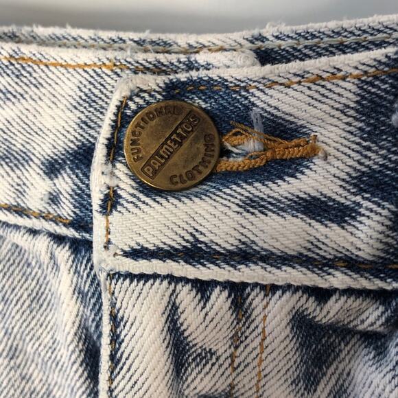Palmetto's Vintage 1980s Acid Wash High Rise Denim Mini Skirt size 9 - Picture 10 of 13